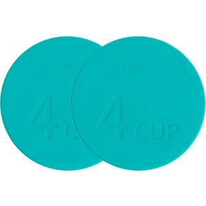Silicone Bowl Lids fit Pyrex Glass Bowls 7201-PC 4 Cup, Yodecy Silicone Bowl Lids fit Anchor Hocking Glass Bowls 7201-PC 4 Cup,Replacement Lids(2 Pack Blue-green) (Container not Included)