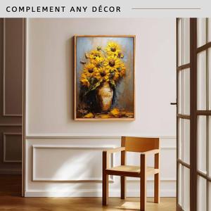 Canvas Floater Frame for Paintings, Fits Up to 1.25" Deep Canvas, DIY Floating Picture Frame for Canvas Prints, Wall Art Frame for Modern Home Dcor, Gallery Hanging Light Brown 24x24