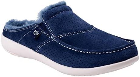 Spenco Women's Siesta Plush Slipper, Mid Blue, 9.5 W