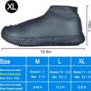 Shiwely Silicone Waterproof Shoe Covers, Upgrade Reusable Overshoes with Zipper, Resistant Rain Boots Non-Slip Washable Protection for Women, Men (XL (Women 11-13, Men 9.5-13), Black)