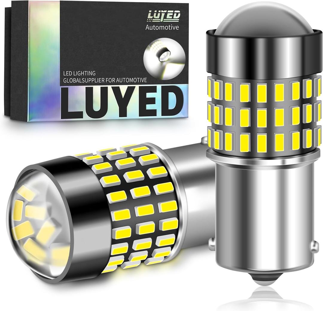 1156 LED Bulb 1800Lumens Super Bright 3014 78-EX Chipsets 1156 1141 1003 7506 LED Bulbs Used for Back Up Reverse Lights,Brake Lights,Tail Lights,Rv lights,Xenon White,Pack of 2