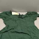 BTFBM Womens Spring Dresses 2026 Casual Short Sleeve V Neck Drawstring Wedding Guest Maxi Dresses Boho Beach Long Dress (Large, Dark Green)