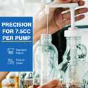 4Pcs Gallon Jug Syrup Pump Dispenser, 38-400 Leak Proof Pump for Gallon Jug - Lotion Shampoo Pump Cap Included, Fits 1 Gallon Bottle 64oz 128oz Shampoo Laundry Detergent Containers (White - 4 Pack)