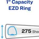Avery Heavy-Duty Framed View 3-Ring Binder, 1" EZD Rings, 1 Black Binder (68054)