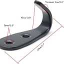 Deezio Heavy Duty Wall Hooks,Stainless Steel Screw On Hooks for Hanging Coats Plants Towels Keys Hats,Waterproof Single Shower Hanger Hooks for Garage Kitchen Bathroom(10 Pack) (Black)