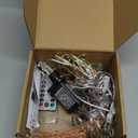 5 Pack 1000LED Plug in Starburst Sphere Lights, Firework Light 8 Modes Dimmable Remote Control Waterproof Hanging Copper Wire Fairy Light for Patio Party Tent Christmas (Warm White)