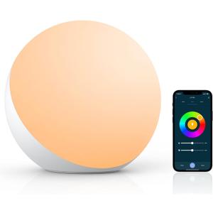 Hifree Smart Table Lamp, Dimmable Desk Lamp with App/Voice Control, LED RGB Color Changing Touch Lamp, Night Lamp for Bedroom Compatible with Alexa