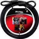 Master Lock 72DPF Steel Cable with Looped Ends, 15 ft. Long, 1 Pack, Black