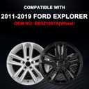 Wheel Skins Compatible with Ford Explorer 2011-2019; 18 inch Wheel Covers; Black Set of 4 Packs (Glossy Black)