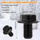 6pcs 2307304 Torque Converter Bolts, Premium Carbon Steel Trans Transmission Bolts Compatible with 4L60E 4L65E 4L70E 4L80E 700R4 200-4R 3L80 4T60E 4T65E Transmission for Repair & Rebuild