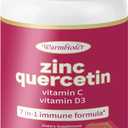 2 x Quercetin with Vitamin C and Zinc,Support Immune, | Quercetin 500mg, Vitamin C 500mg, Zinc 50mg (Picolinate, Citrate, Glycinate, Gluconate),90 Capsules