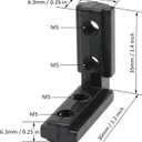 12Pcs Black 10 Series Aluminum Extrusion Profiles 1010 Series L-Shape Interior Corner Connector Joint Bracket with Screws for 10/10 1" x 1" 1 Inch x 1 Inch Extruded Aluminum Profiles