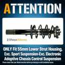 ILONPA 172311 Front Struts w/Coil Springs for 2006-2017 Volkswagen Jetta/Passat, 2006-2013 Audi A3/A3 Quattro, 2012-2017 Beetle, 2007-2011 Eos, 2010-2014 Golf, 2006-2009 Rabbit, Cc Shock Absorbers