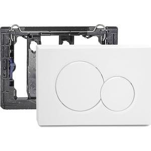 Dual Flush Actuator Plate Front Actuation Compatible with Geberit 115.770.11.5 Actuator Plate, Alpine White