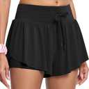 Womens 2.8" Swim Board Shorts High Waisted Slimming Quick Dry Stretch Swim Beach Trunk with Liner and 2 Pockets XL