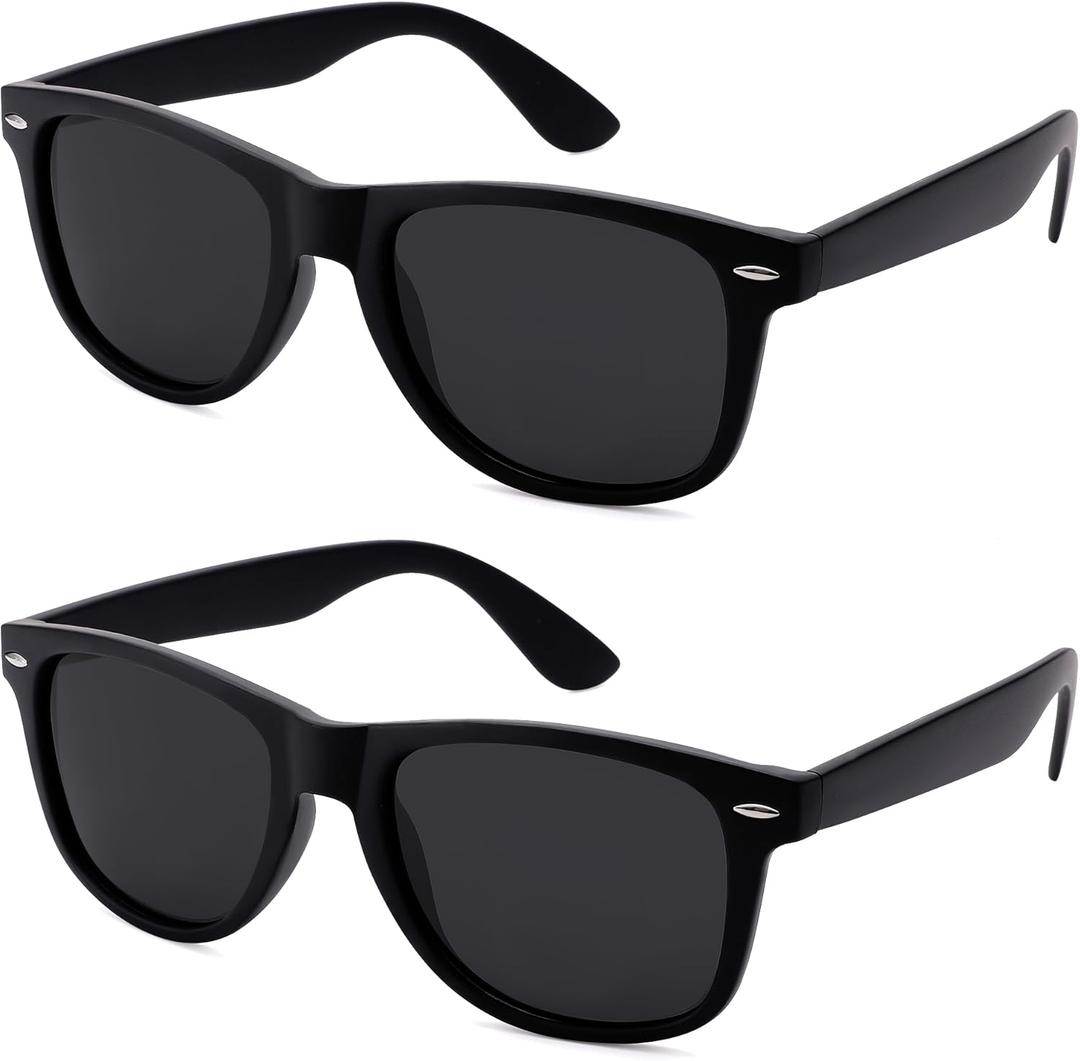 Pro Acme Polarized Square Sunglasses for Men Women,Trendy Sunglasses UV Protection (Sand Black/Grey + Sand Black/Grey)