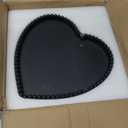 Coffee Table Tray, Home Decor Heart Shaped Tray, Concrete Black Coffee Table Decor Trays, Serving Decorative Trays for Dining Table (11.8" x 11.8" x 1.5")