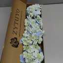 ZYTUYO 5PCS Light Blue Hydrangea Artificial Flowers Small Fake Latex Real Touch Hydrangeas Flowers with Stems Faux Silk Bouquet for Home Decor Table Wedding Party Outdoor Centerpieces