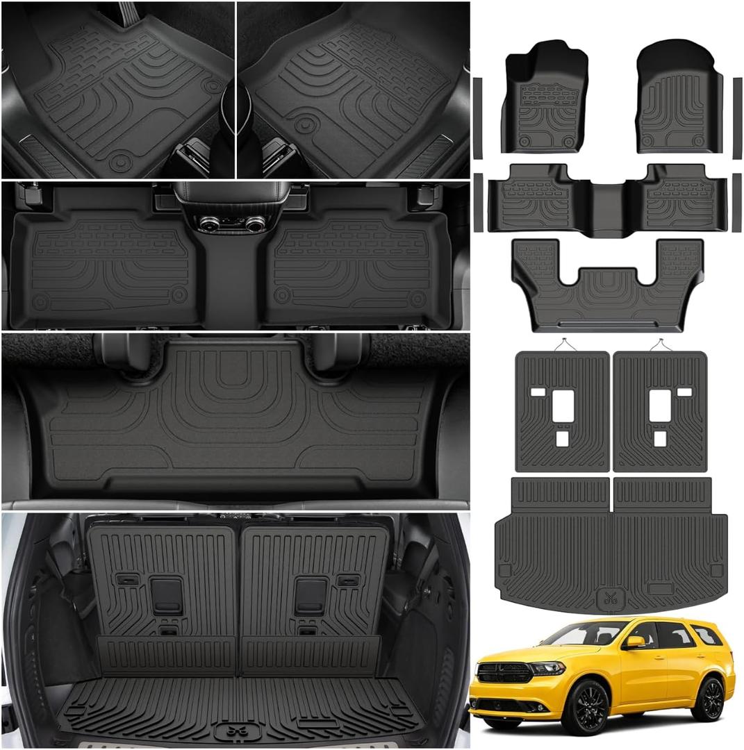KUST Floor Mats for 2016-2026 Dodge Durango Accessories (6 Seats Only)