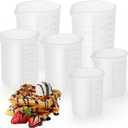 Aieve 6 Pcs Silicone Chocolate Melting Cups,Reusable Measuring Cups with Scale & Pour Spout, Capacity 100ml/250ml/350ml for Strawberries, Easter Treats, DIY Chocolate Mold & Baking Supplies