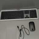 seenda Wireless Bluetooth Keyboard and Mouse Combo, SKM64-3 Rechargeable Slim Quiet Keyboard Mouse, 3 Multi-Device Connection, Compatible for Windows, Mac, MacBook, iPad, Tablet, Black Gray