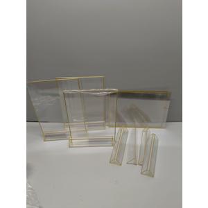 6 Pack Acrylic Gold Sign Holder Decorations