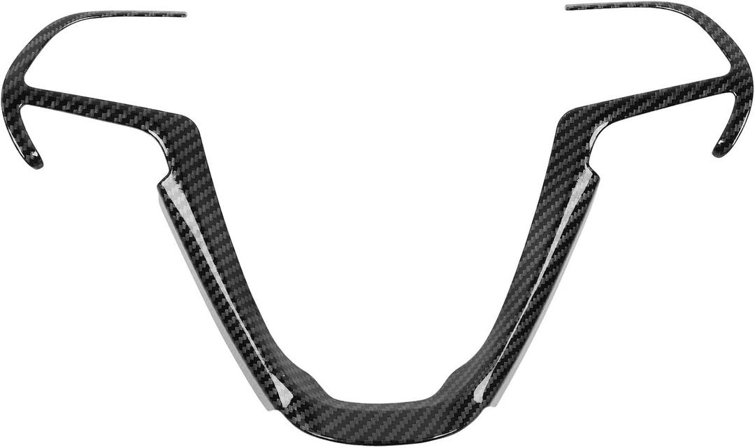 JeCar Steering Wheel Trim Cover Interior Decoration Trim Kit for 2014-2020 Jeep Grand Cherokee & Jeep Cherokee, Carbon Fiber Texture