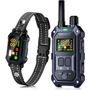 BLACKDOG Military Dog Shock Collar - 4200ft Dog Training Collar with Remote, 4 Training Modes, Flashlight & Strobe, 3-Month Battery, IP67 Waterproof Dog E Collar for All Breeds 5-150lbs (Dark Blue)
