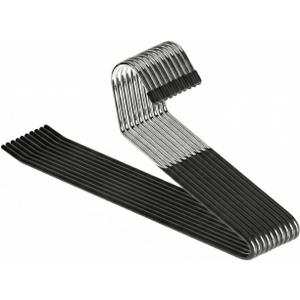 Open Ended Pants Hangers 20 Pack Non Slip Pants and Jean Hangers for Closet Space Saving Clothes Hanger Strong, Durable, Organize Your Closet and Save Space Skirt Hangers Black (20)