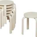 ECR4Kids Bentwood Stackable Stools, Classroom Furniture, White Wash, 6-Piece