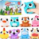 8 Pack Animal Squishy Fidget Toys, Cute Squishies Toys for Kids Adults, Pop Out Eyes Toy, Popping Eye Stress Relief Toy, Easter Basket Stuffers, Party Favors, Goodie Bag Stuffers and Classroom Prizes