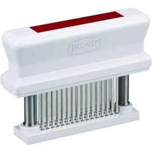 Jaccard 200348R, 48 Blade Durable Meat Tenderizer with Stainless Steel Razor Sharp Needle, Cooking Gadget for Tenderizing Chicken, Beef, Pork, Veal, BBQ, Red (Pack of 1)
