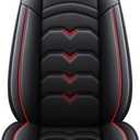 A Complete Set of Synthetic Leather car seat Covers, Waterproof and Stain Resistant car seat Protection Covers Suitable for Most Leather seat Covers of Cars, Trucks and SUVs (Black)