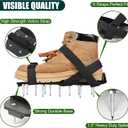 Miuwauer Lawn Aerator Shoes (Classic Version (Durable PP Sole), Black-Black)