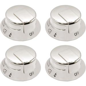 4Pack 318569904 Cooktop Burner Control Knob Compatible with Frigidaire Electrolux Replaces 3514026 AP5809436 PS9495257 EAP9495257