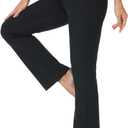 Agenlulu High Waisted Dress Pants for Women Petite/Regular/Tall Bootcut Pull On Yoga Work Slacks Pockets 28"/29.5"/31.5" (X-Small)