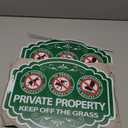 2 PC No Dog Poop Sign - 1411 Double Sided Yard Signs with Metal H-Stake | No Pooping Dog Signs For Lawn | Be Respectful Keep Off The Grass Yard Signs UV Protected & Outdoor Use