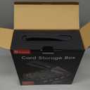 Dufvrpe Trading Card Storage Box – 3500+ Magnetic MTG Deck Box with Handle,Commander & Toploader Display, Dice Box,4 Dividers & 30 Color Labels – Fits for TCG,MTG,Yu-Gi-Oh and Sport cards(Black/Blue)