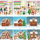 38PCS Make a Gingerbread House Stickers for Kids - Christmas Party Game/Craft/Activity/Favor/Supplies Bulk -19 Finished Products