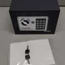 Goldenkey Small Safe Box for Money, Digital Mini Safe Box with Keys&Code for Cash and Coin, Security Home Safes for Kids Personal Items, 6.69"D x 9.05"W x 6.69"H, 0.236 Cu.Ft.