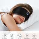 MUSICOZY Sleep Headphones, Bluetooth 5.4 Sleep Mask Headband Headphones Sleeping Eye Mask, Wireless Music Earbuds Earphones with HD Stereo Speakers for Side Sleepers, Cool Gadgets Unique Gift (Black)
