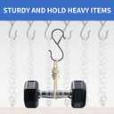 50PCS S Hooks for Hanging Hanger,Purse Hooks Hanging Bag Hanger,3.5-inch Heavy Duty Metal S Hook with Safety Buckle Metal S Shaped Hooks for Home Kitchen Closet Organizer,Suitable for 0.5 inch Rods