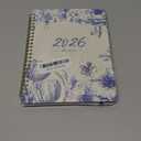 2026 Planner, Weekly and Monthly Calendar Planner for Women, Jan 2026 - Dec 2026, Hardcover Planning Agenda book with Tabs, Spiral Bound, Inner Pocket, Perfect for School Office Supplies, 6.3" x 8.5" - Blue Elegance