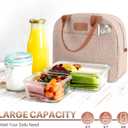 Lunch Bag for Women & Men Adult Insulated Lunch Box, Small Leakproof Cooler Food Lunch Containers Reusable High Capacity Lunch Tote Bags for Work, Travel, Outdoor (KHAKI)