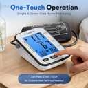 Upper Arm Blood Pressure Monitor for Home Use, Automatic Digital Blood Pressure Machine, Talking BP Monitor with English & Spanish Voice, Large Cuff 8.616.5, Backlit Display, 2-User Memory