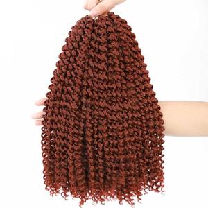 Alrence Passion Twist Hair Copper Red 14 Inch Passion Twist Crochet Hair Long Bohemian Crochet Braids (14 Inch, 350#)