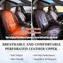 Coverado Seat Covers, Car Seat Covers Front Seats, Car Seat Cover, Car Seat Protector Waterproof, Car Seat Cushion Nappa Leather, Brwon Seat Covers Carseat Cover Universal Fit for Most Cars