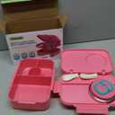 DaCool Upgraded Kids Lunch Box with Thermo for Hot Food 1400ml Child Bento Box for Kids with 5oz Small Thermo for Girls Boys with Fork Spoon Leakproof for Dining Out School Work Picnic, Rose-pink