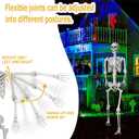 7.9ft Halloween Giant Skeleton, Tall Outdoor Skeleton with Full Body Posable Joints, Scary Plastic Large Skeleton for Halloween Haunted House Spooky Scene Decorations, 1p 7.9ft