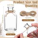 Nuanchu 10 Set Dried Pampas Grass Centerpiece for Wedding 10 Small Glass Vases 10 Dried Pampas Grass Bouquet with Rope for Baby Shower Rustic Bridal Party Farmhouse Decoration